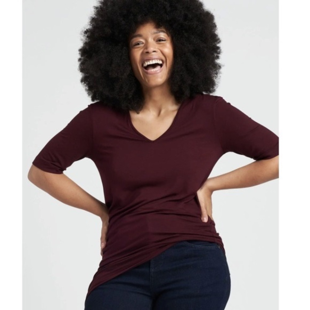 Universal Standard Liquid Jersey Genevette Black Cherry